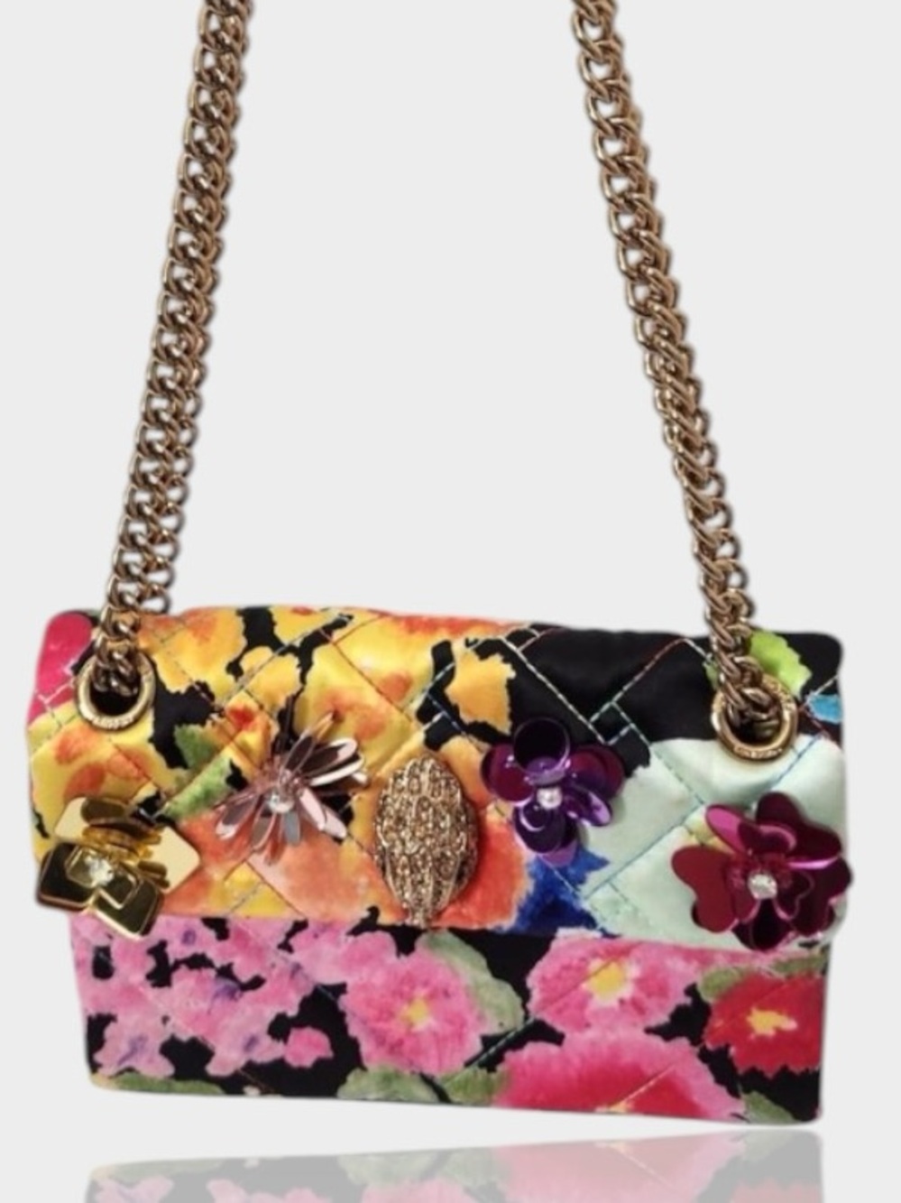Kurt Geiger 🪢RARE❗️EUC Mini Floral Embellished Kensington Bag